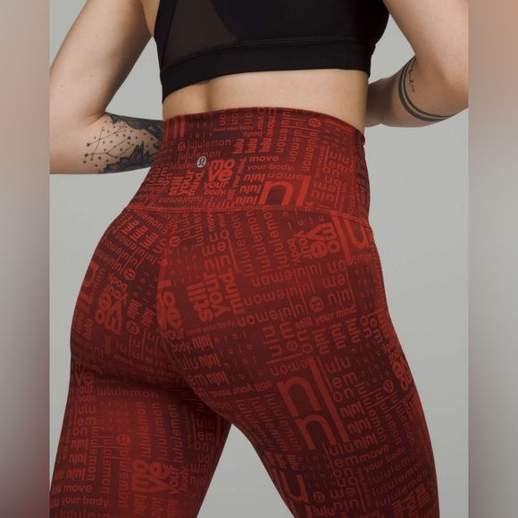 NWOT Lululemon Wunder Train High-Rise Tight 25" Lululemon Ombre Red Multi - Picture 3 of 6